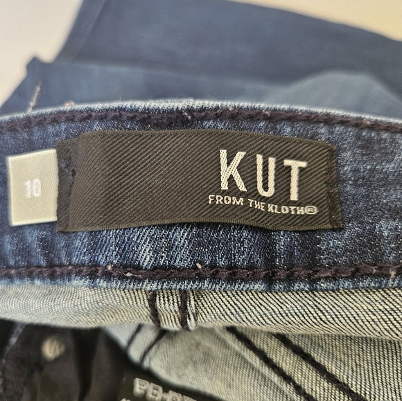 Kut From The Kloth- Pants Women's 10 Blue Denim Catherine Boyfriend 91%cotton. - Picture 9 of 9